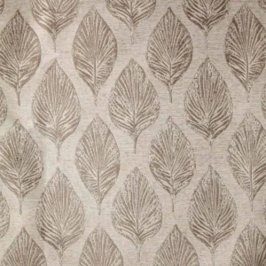 black-grey botanical jacquard fabric from Beaumont Textiles