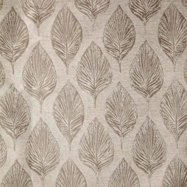black-grey botanical jacquard fabric from Beaumont Textiles