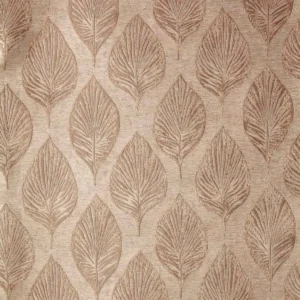 brown botanical jacquard fabric from Beaumont Textiles