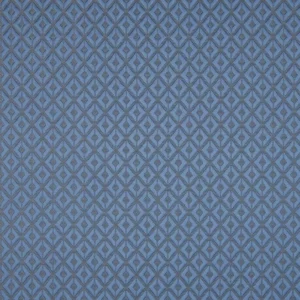 blue geometric jacquard fabric from Beaumont Textiles