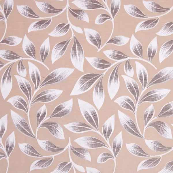 Tinker Fabric - Shortbread by brown botanical jacquard fabric from Beaumont Textiles