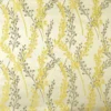 yellow botanical jacquard fabric from Beaumont Textiles