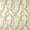 brown botanical jacquard fabric from Beaumont Textiles