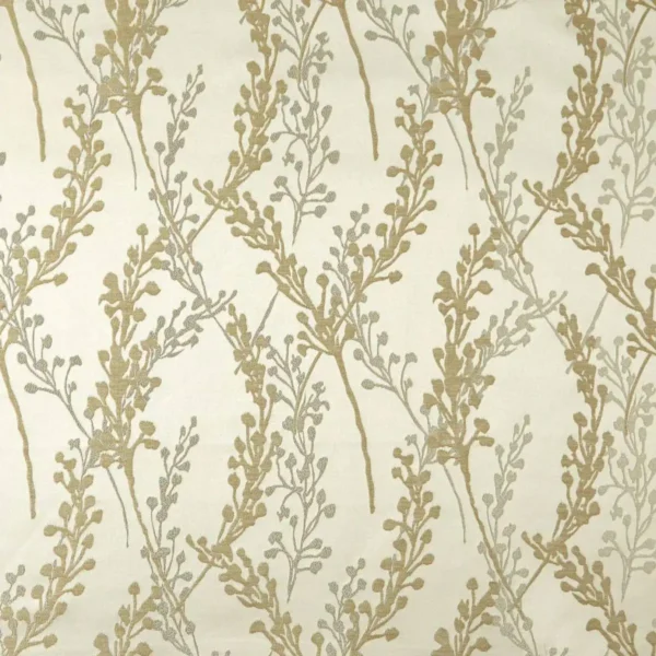 brown botanical jacquard fabric from Beaumont Textiles
