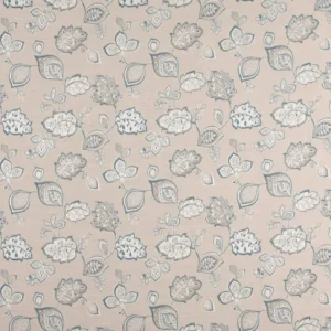 blue botanical printed fabric from Beaumont Textiles