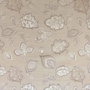 neutral botanical jacquard fabric from Beaumont Textiles