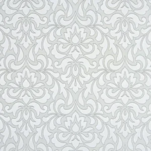black-grey botanical jacquard fabric from Beaumont Textiles