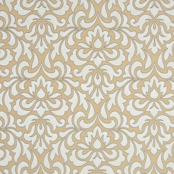 Wanderlust Fabric - Shortbread by brown botanical jacquard fabric from Beaumont Textiles