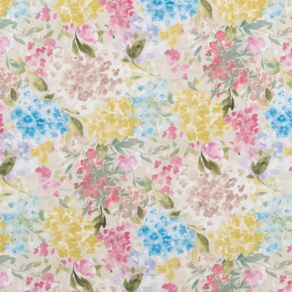 Waterperry Fabric - Summer by multicolour botanical cotton fabric from Beaumont Textiles