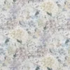 black-grey botanical cotton fabric from Beaumont Textiles