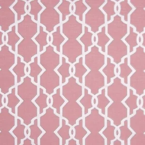 pink geometric jacquard fabric from Beaumont Textiles