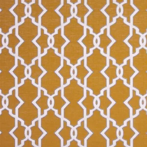 yellow geometric jacquard fabric from Beaumont Textiles