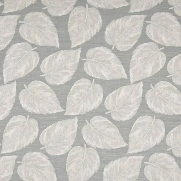 Wickham Fabric - Ash by black-grey botanical jacquard fabric from Beaumont Textiles