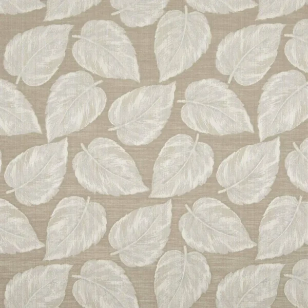 Wickham Fabric - Sandstone by brown botanical jacquard fabric from Beaumont Textiles