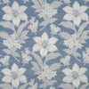 blue botanical jacquard fabric from Beaumont Textiles