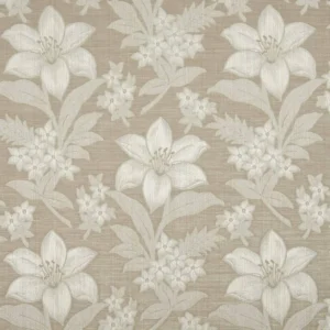 brown botanical jacquard fabric from Beaumont Textiles