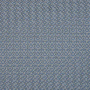blue geometric jacquard fabric from Beaumont Textiles