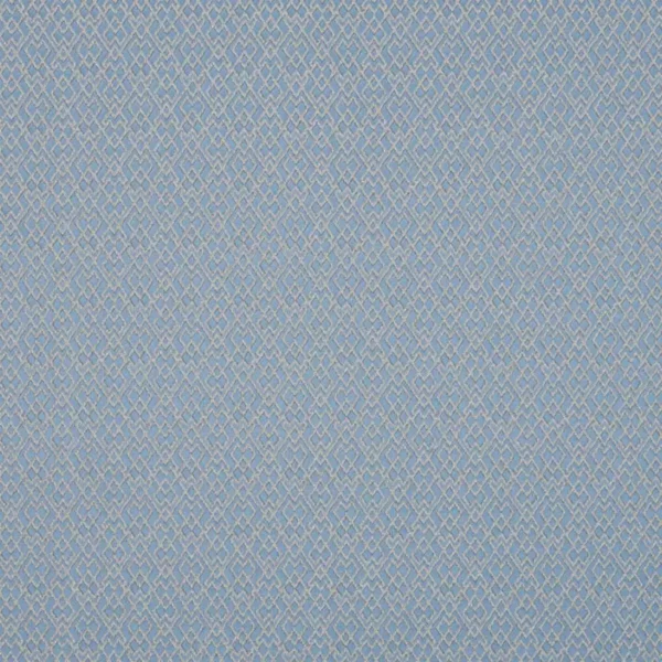 Winslet Fabric - Stone Blue by blue geometric jacquard fabric from Beaumont Textiles