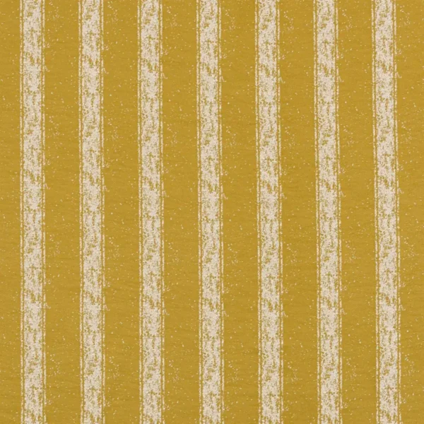 Zibar Fabric - Ochre by yellow striped woven fabric from Beaumont Textiles