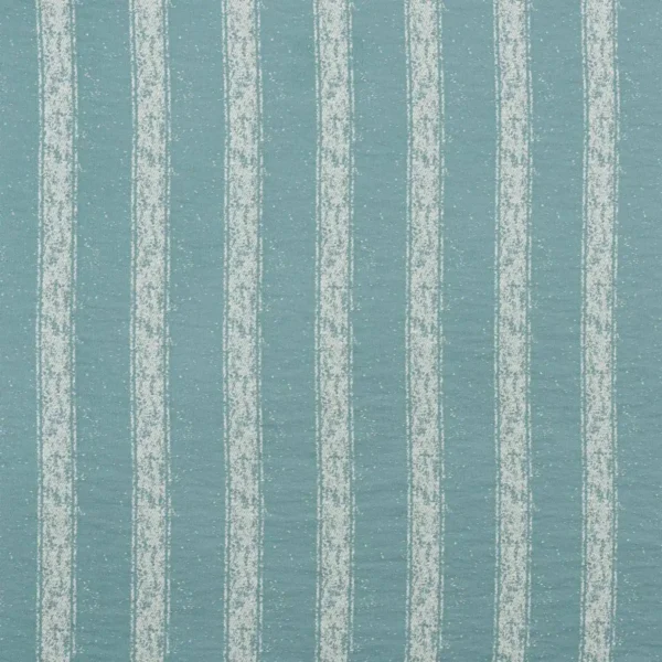 Zibar Fabric - Spa by blue striped cotton fabric from Beaumont Textiles