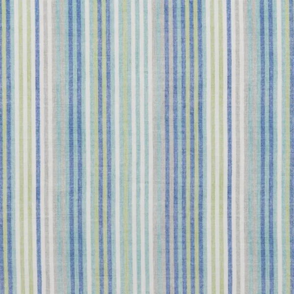 Zinnia Fabric - Periwinkle by blue striped cotton fabric from Beaumont Textiles