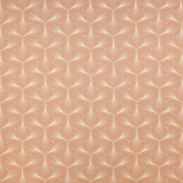 Estella Fabric - Copper by orange geometric jacquard fabric from Jane Churchill