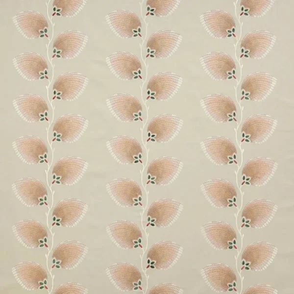 black-grey botanical embroideried fabric from Jane Churchill