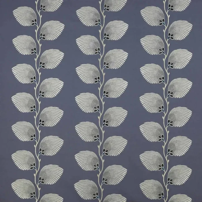 Lelani Fabric - Indigo / Silver swatch