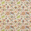 multicolour botanical embroideried fabric from Jane Churchill