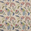 multicolour botanical embroideried fabric from Jane Churchill