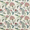 green botanical embroideried fabric from Jane Churchill