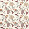 multicolour botanical embroideried fabric from Jane Churchill