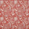 red botanical embroideried fabric from Jane Churchill