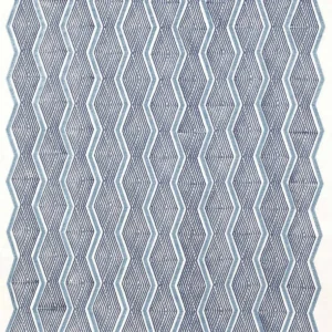 blue geometric embroideried fabric from Jane Churchill