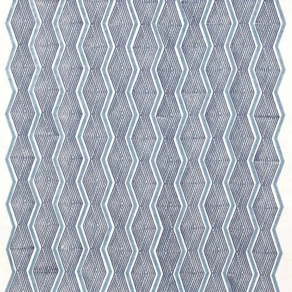 Zhiri Fabric - Blue by blue geometric embroideried fabric from Jane Churchill