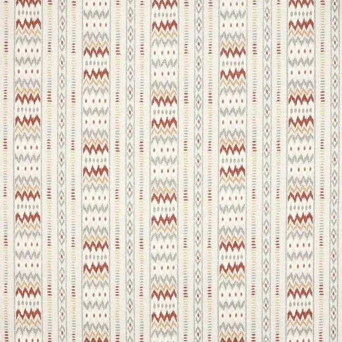 Makai Fabric - Red / Grey swatch