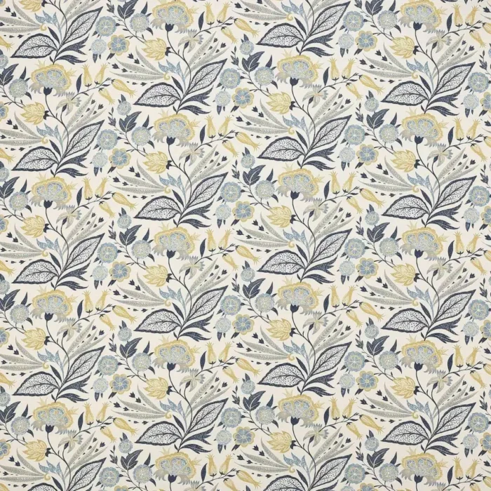 Amber Fabric - Indigo / Yellow swatch