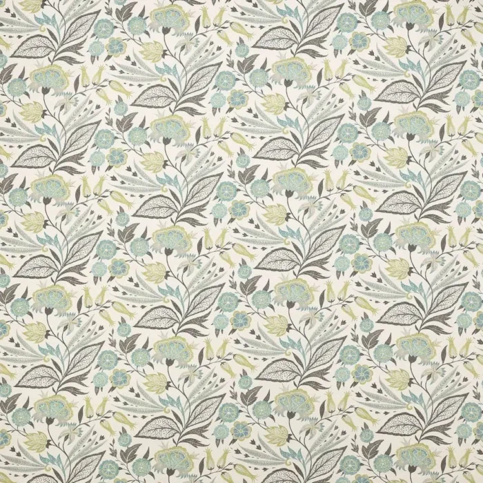 Amber Fabric - Aqua / Lime swatch