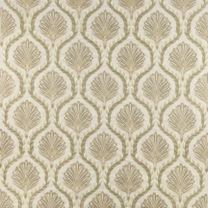 brown botanical embroideried fabric from Jane Churchill