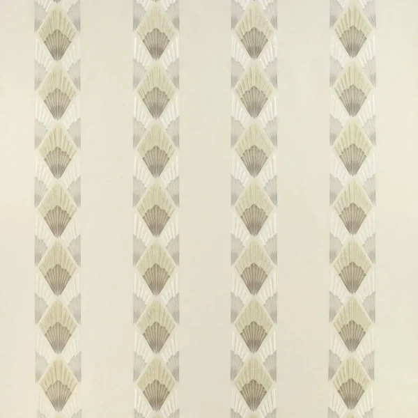 Astoria Fabric - Cream by brown retro embroideried fabric from Jane Churchill