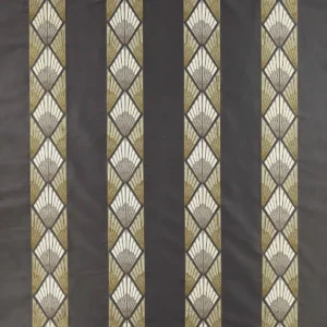 black-grey retro embroideried fabric from Jane Churchill