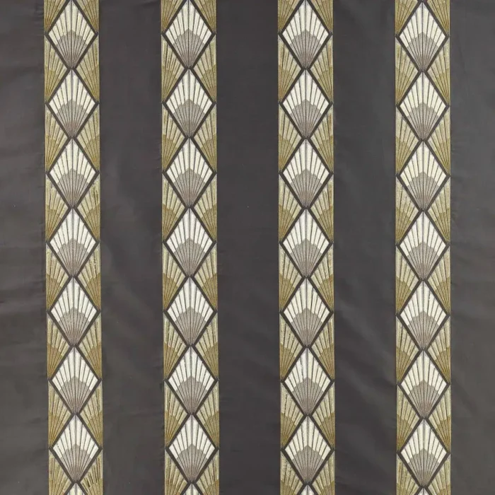 Astoria Fabric - Black / Gold – Black Gold swatch