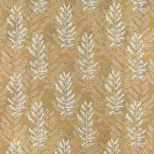 brown botanical embroideried fabric from Jane Churchill