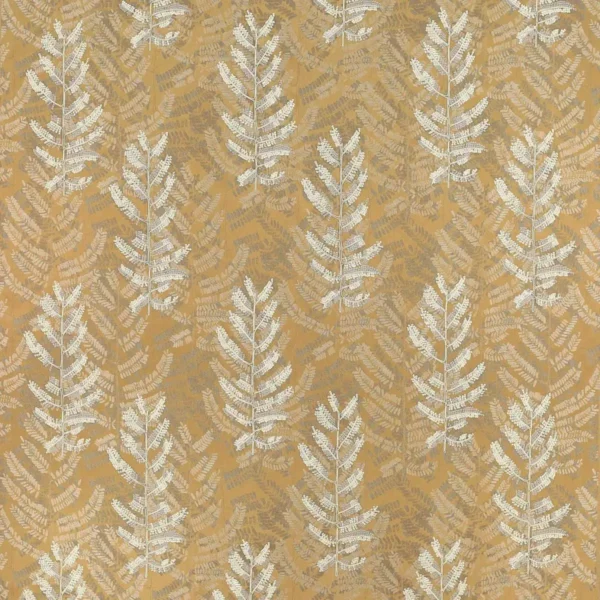 Pandora Fabric - Umber by brown botanical embroideried fabric from Jane Churchill