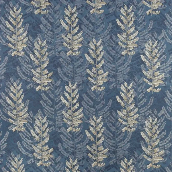 Pandora Fabric - Blue by blue botanical embroideried fabric from Jane Churchill