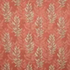 red botanical embroideried fabric from Jane Churchill