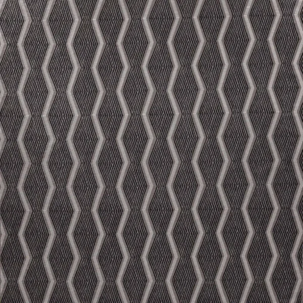 Sirocco Fabric - Black / White by black-grey geometric jacquard fabric from Jane Churchill