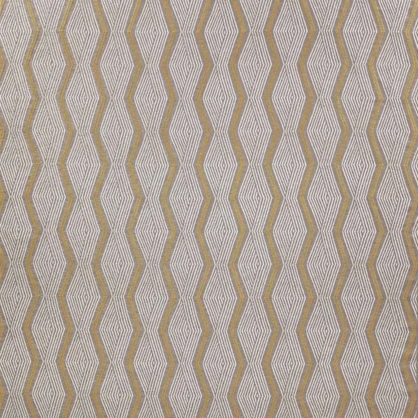 Sirocco Fabric - Gold by black-grey geometric jacquard fabric from Jane Churchill