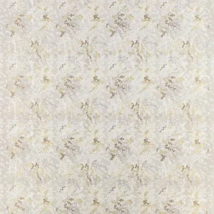 black-grey botanical embroideried fabric from Jane Churchill