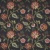 black-grey botanical embroideried fabric from Jane Churchill